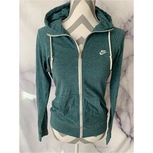 Green NIKE zipup hoodie sweater Sz M